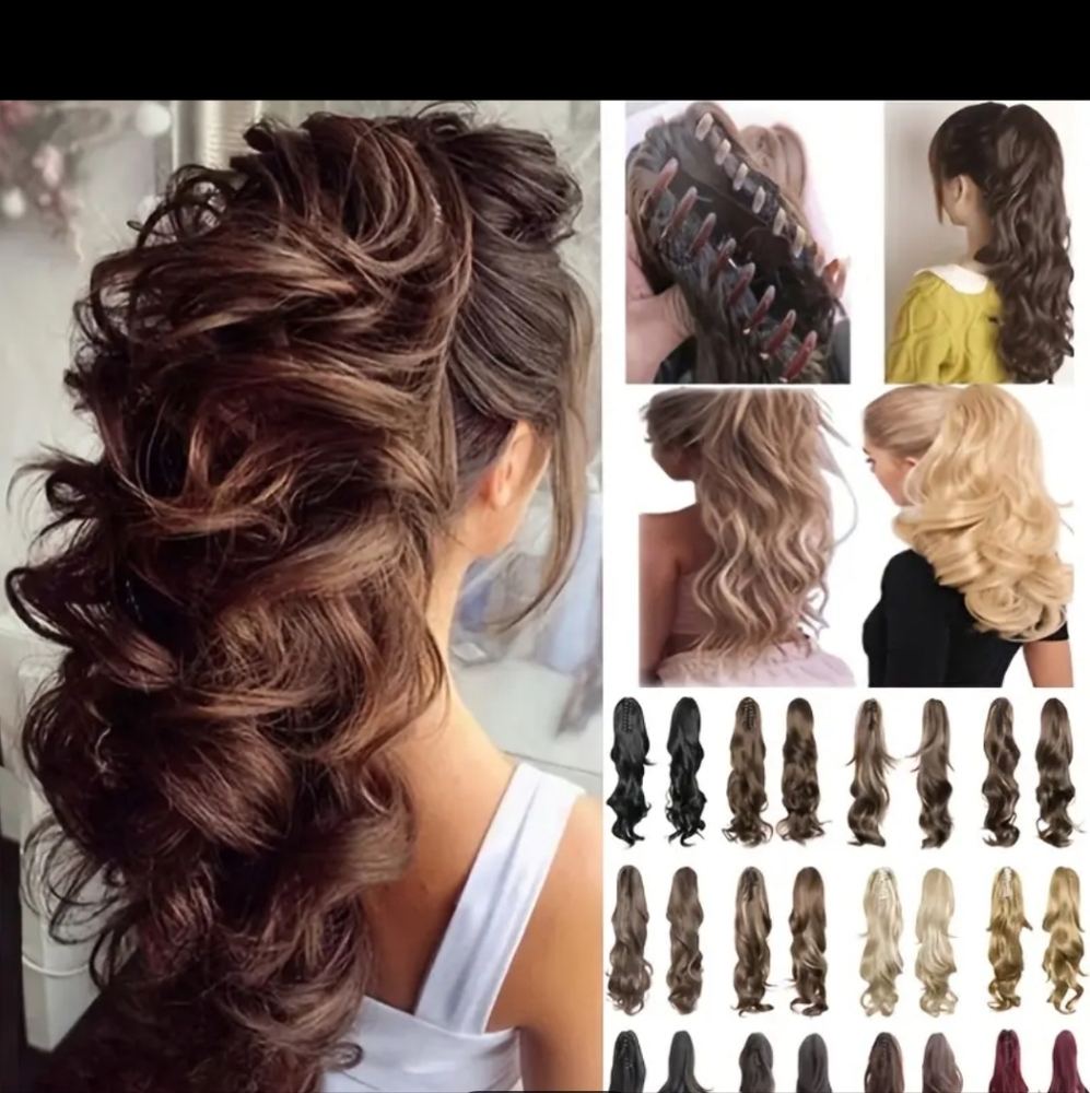 Voluminous Brown Wavy Hair Extensions